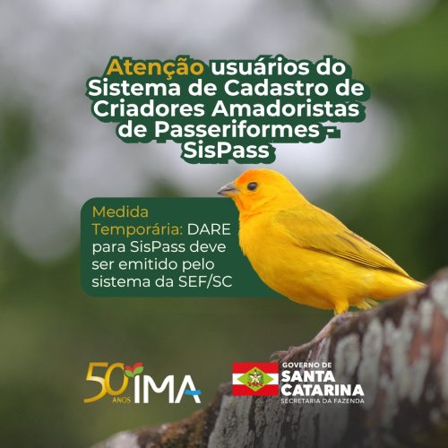 Comunicado: emissão de DARE para licenciamento no SISPASS deve ser feito em sistema da Fazenda
