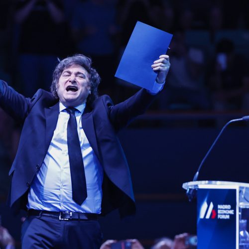 “Morte ao socialismo”, grita Milei em evento